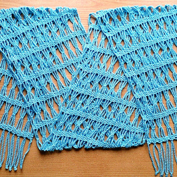 Sky blue lace scarf
