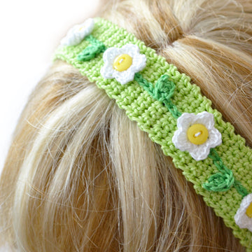 Crochet ribbon Flower trim Daisy bookmark Handmade accessories Crochet edge
