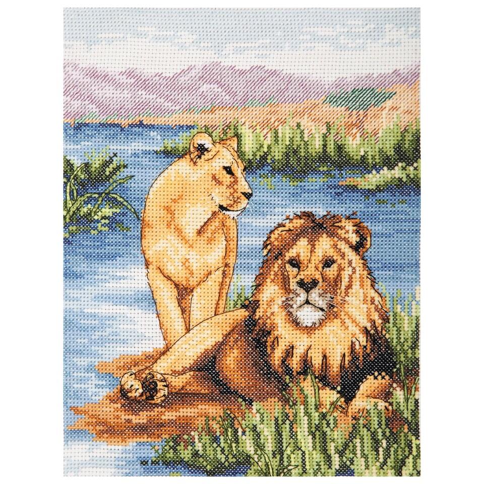 Anchor Lions Cross Stitch Kit - PCE964