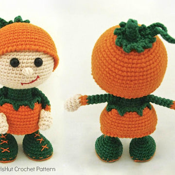 Doll in a Pumpkin outfit