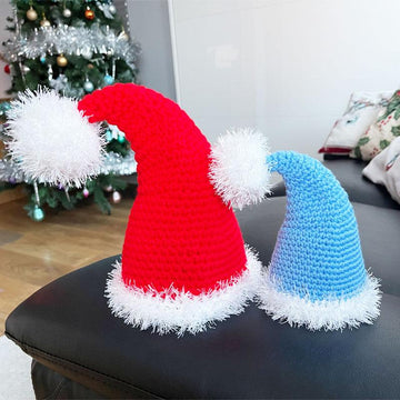 Crochet Christmas Tree Topper Pattern - Santa Hat Ornament, Holiday Decor, Skirt Topper, Festive Decoration
