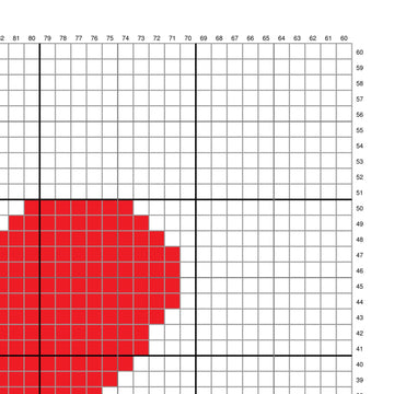 C2C Crochet Pattern I LOVE YOU White Throw Intarsia Red Heart Graphgan