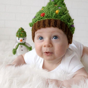 Christmas Tree Baby Hat crochet pattern