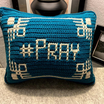 #Pray Mosaic Pillow