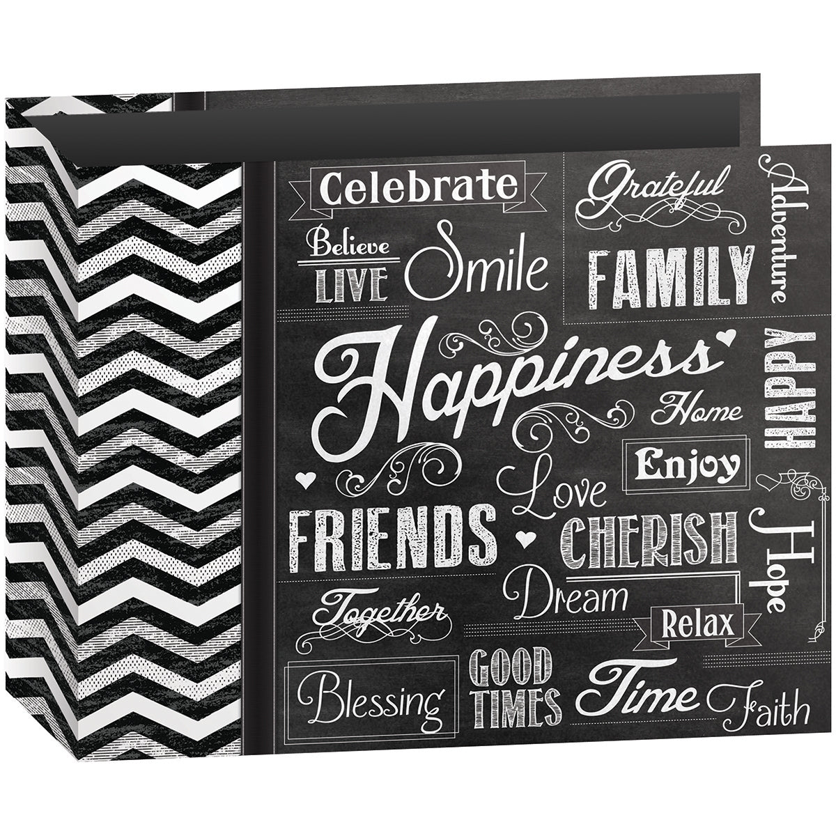 Pioneer 3-Ring Chalkboard Album 12"X12" - Happiness