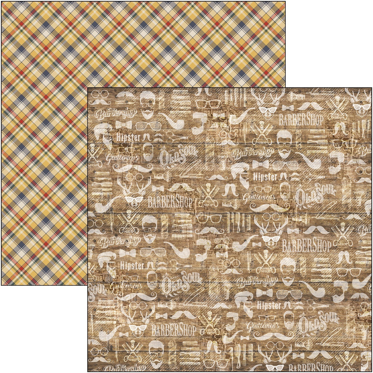 Ciao Bella Double-Sided Paper Pack 90lb 12"X12" 12/Pkg - Hipster, 12 Designs/1 Each