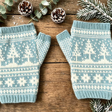 Snowfall Fairisle Nordic Mitts