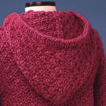 Box Stitch Pullover with Detachable Hood #139
