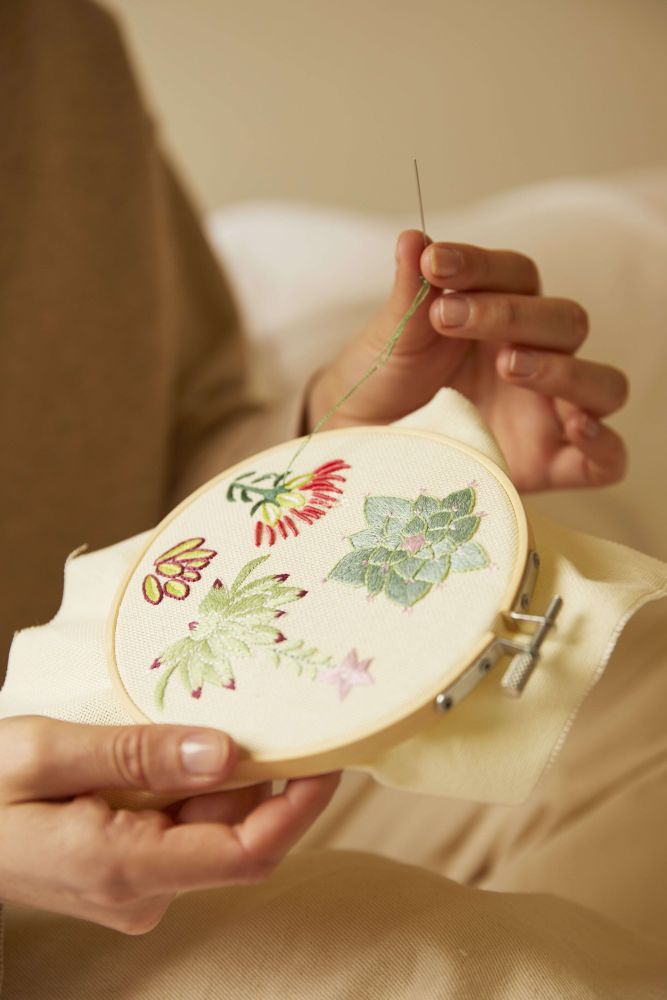 DMC Mindful Making: The Serene Succulents Printed Embroidery Kit