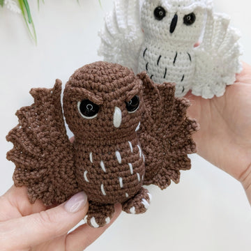 Crochet Owl Pattern, amigurumi bird pattern, crochet plushie