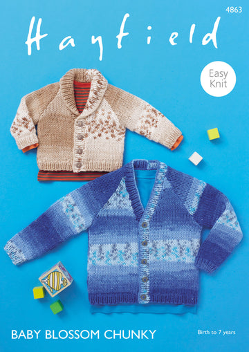 Cardigans in Hayfield Baby Blossom Chunky - 4863 - Downloadable PDF