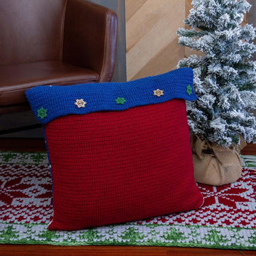 Holiday Camper Crochet Pillow