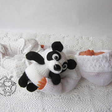 Toy for sleep. Panda  for small babies