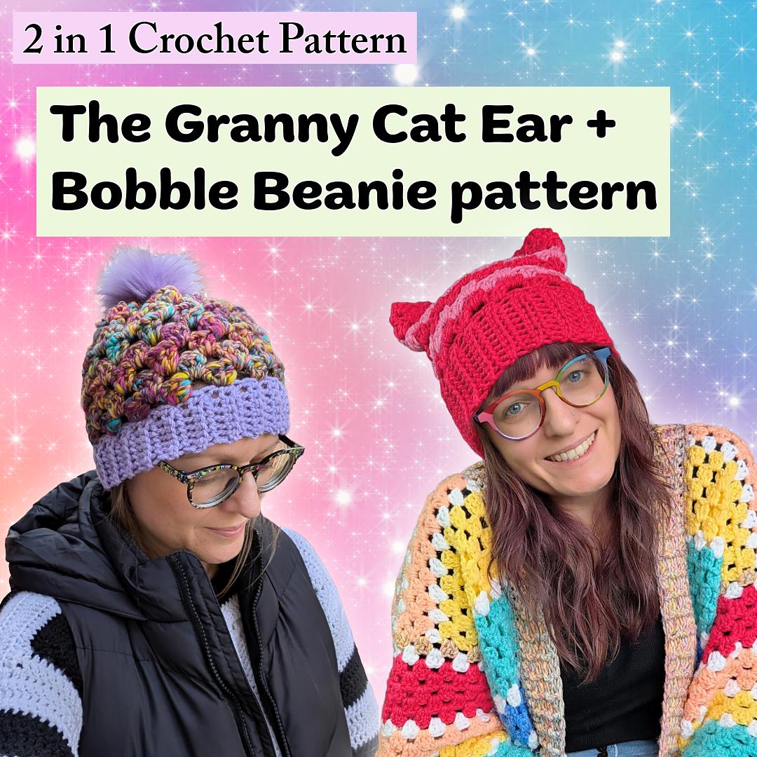Cat Ear Beanie and Bobble Hat