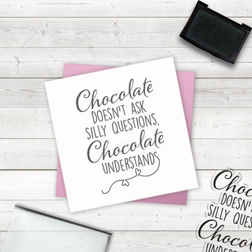 Crafter's Companion Clear Acrylic Quirky Stamp 2.5"X3.5" - Chocolate