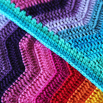 Rainbow Ripple Baby Blanket