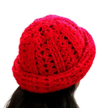 Slouchy beanie hat ribbed
