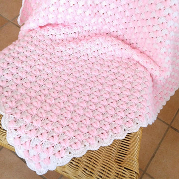 Puff Hearts Baby Blanket