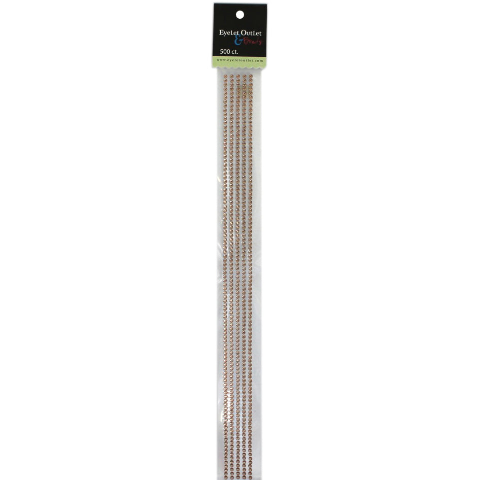 Eyelet Outlet Adhesive Jewel Strips 12" 5/Pkg - Champagne