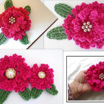 CF07 RUFFLED FLOWER AND LEAF