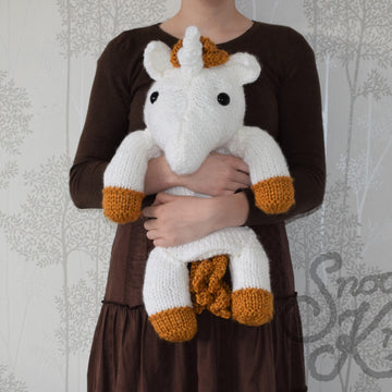 Unicorn Hot Water Bottle Cover Knitting Pattern Snoo's Knits