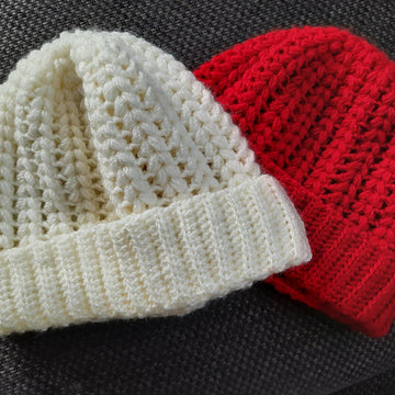 Easy puff stitch hat