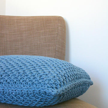Cottage Throw Pillow - Tunisian Crochet