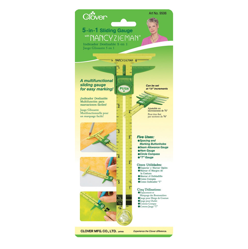 Clover 5-in-1 Sliding Sewing Gauge