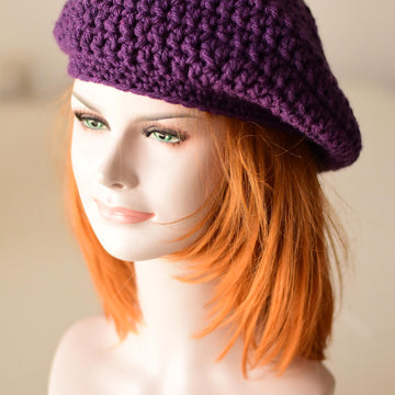 Olena crochet slouch hat in 3 sizes