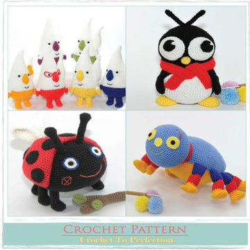 Sarah, Duck, Holly, Ben, Gaston, Flop, Woolly Spider 18 Amigurumi E-book Crochet Patterns
