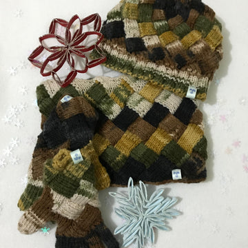 Knit hat Jonas blocks