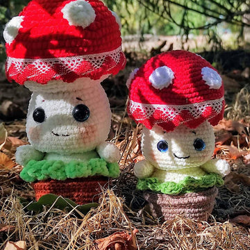 Crochet Christmas mushroomp