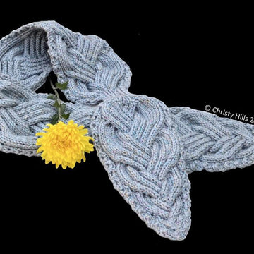 Charming Cable Scarf  (Keyhole / Ascot / Pull-Through / Vintage / Stay On / Scarf Knitting Pattern)