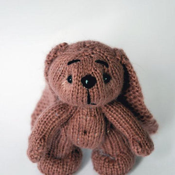 Dusty pink rabbit  (knitted round)