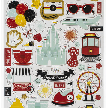Echo Park Paper Remember The Magic Chipboard 6"X13" - Accents