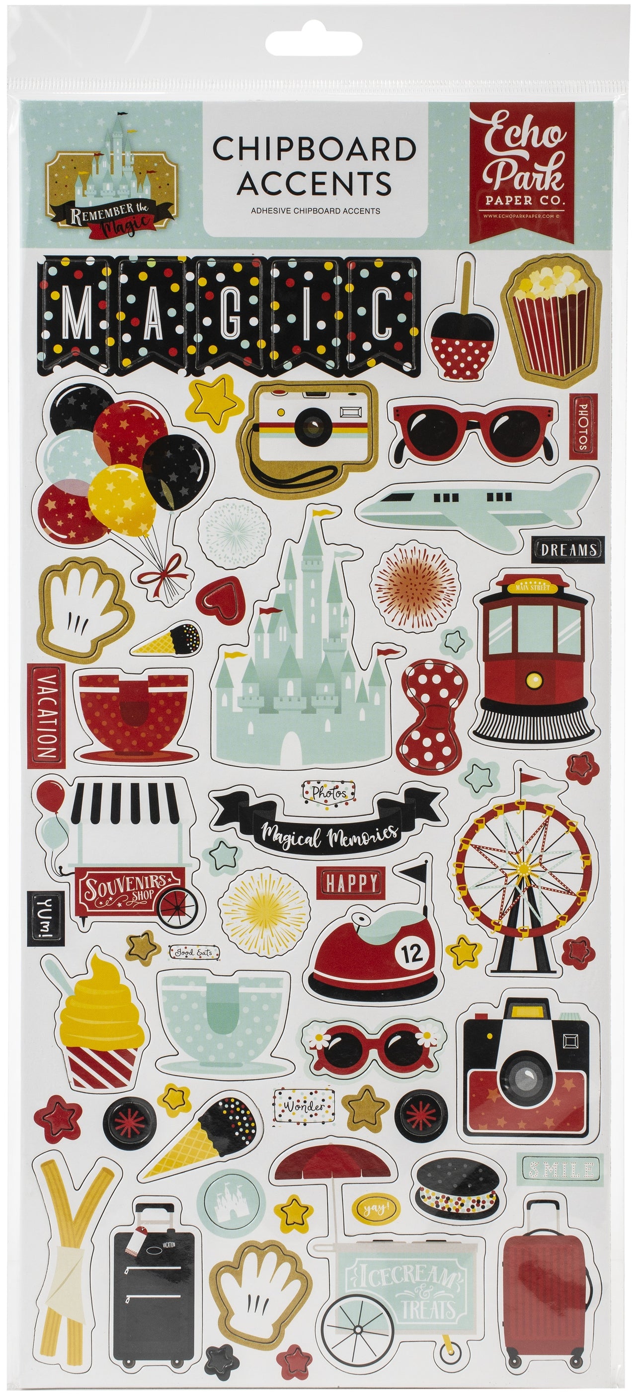 Echo Park Paper Remember The Magic Chipboard 6"X13" - Accents