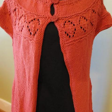 Adult and Baby versions for Leaf Yoke Cardi
