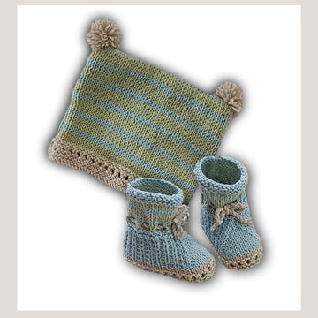 DK  - Bunnykids Playsuit Booties and Beanie Set  - 3 to 36 months