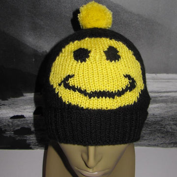 Smiley Bobble Beanie smile Pom Pom Hat