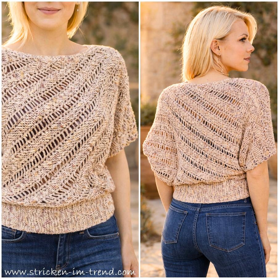 Crochet Pattern Summer Sweater HELIX #1 | Sideways Crochet Pullover | Women's Top PDF