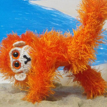 Ollie Orangutan Toy Knitting Pattern