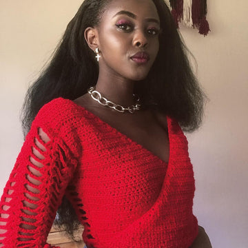 Crochet simple wrap top