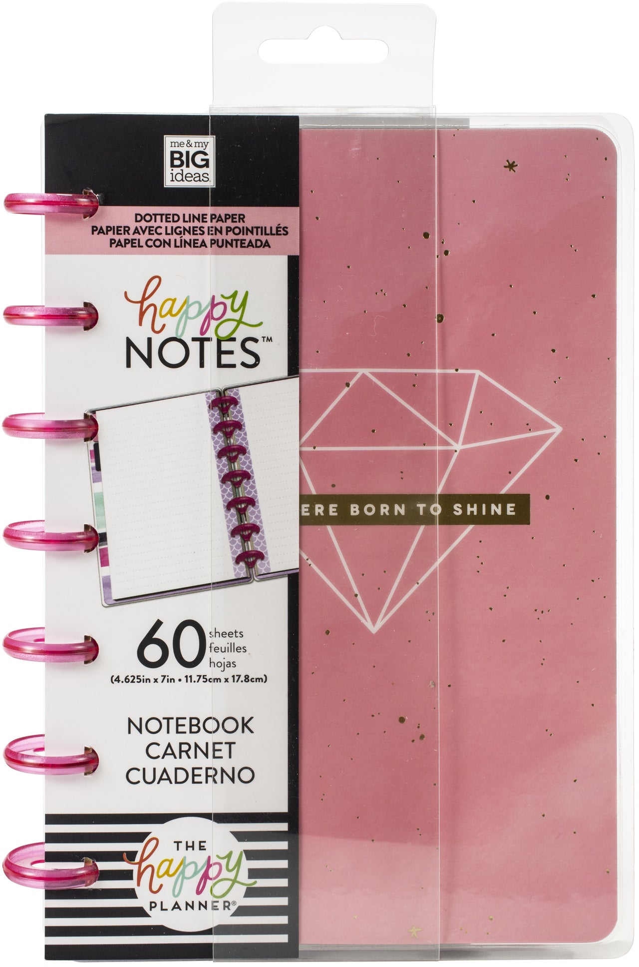 Happy Planner Mini Notebook W/60 Sheets - Born To Shine Educational