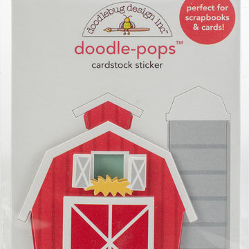 Doodlebug Doodle-Pops 3D Stickers - Red Barn