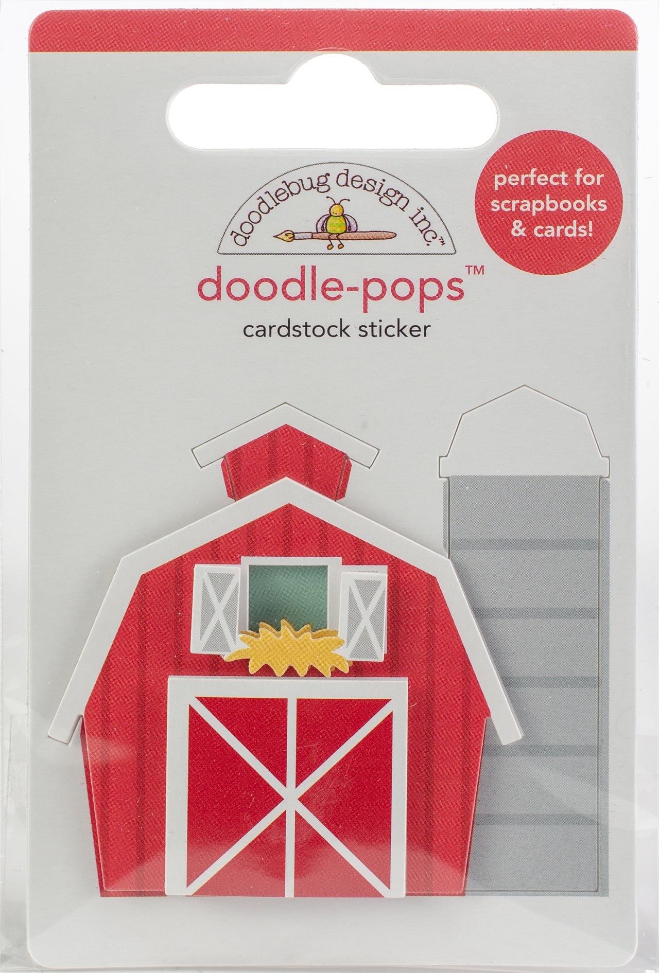 Doodlebug Doodle-Pops 3D Stickers - Red Barn
