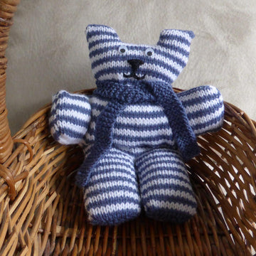 Teagan - Easy striped teddy bear