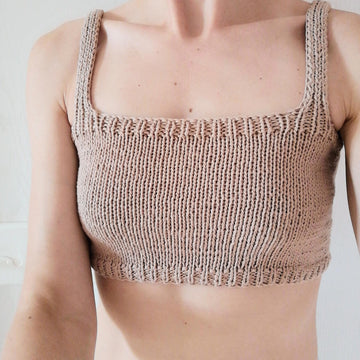 Square neck crop top from cotton