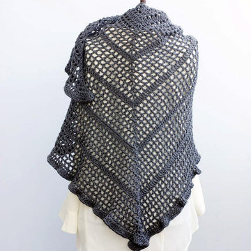 Simple Triangle Crocheted Shawl