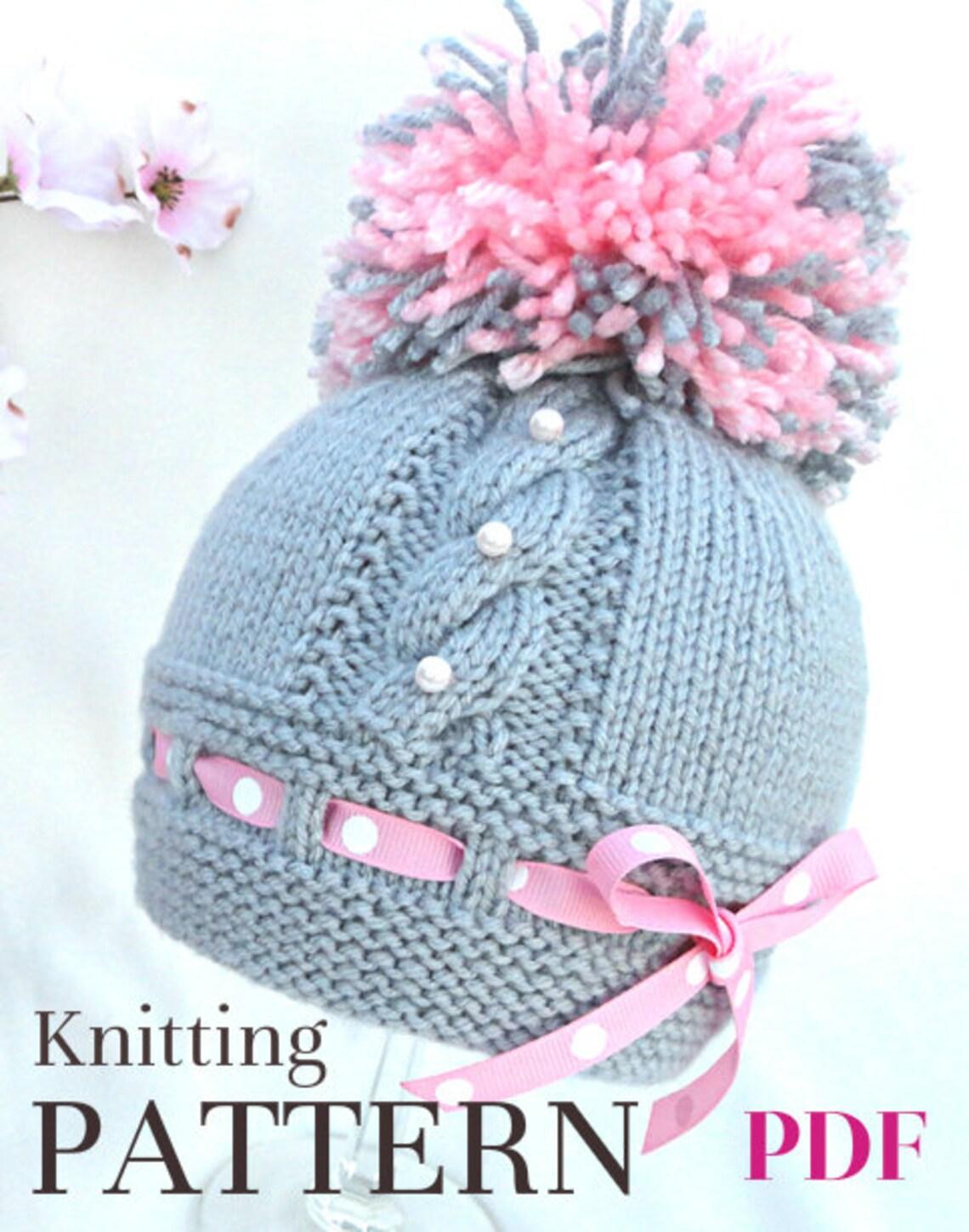 Pattern Knitting Baby Hat by Elena Mitchell