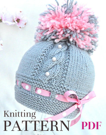 Pattern Knitting Baby Hat by Elena Mitchell